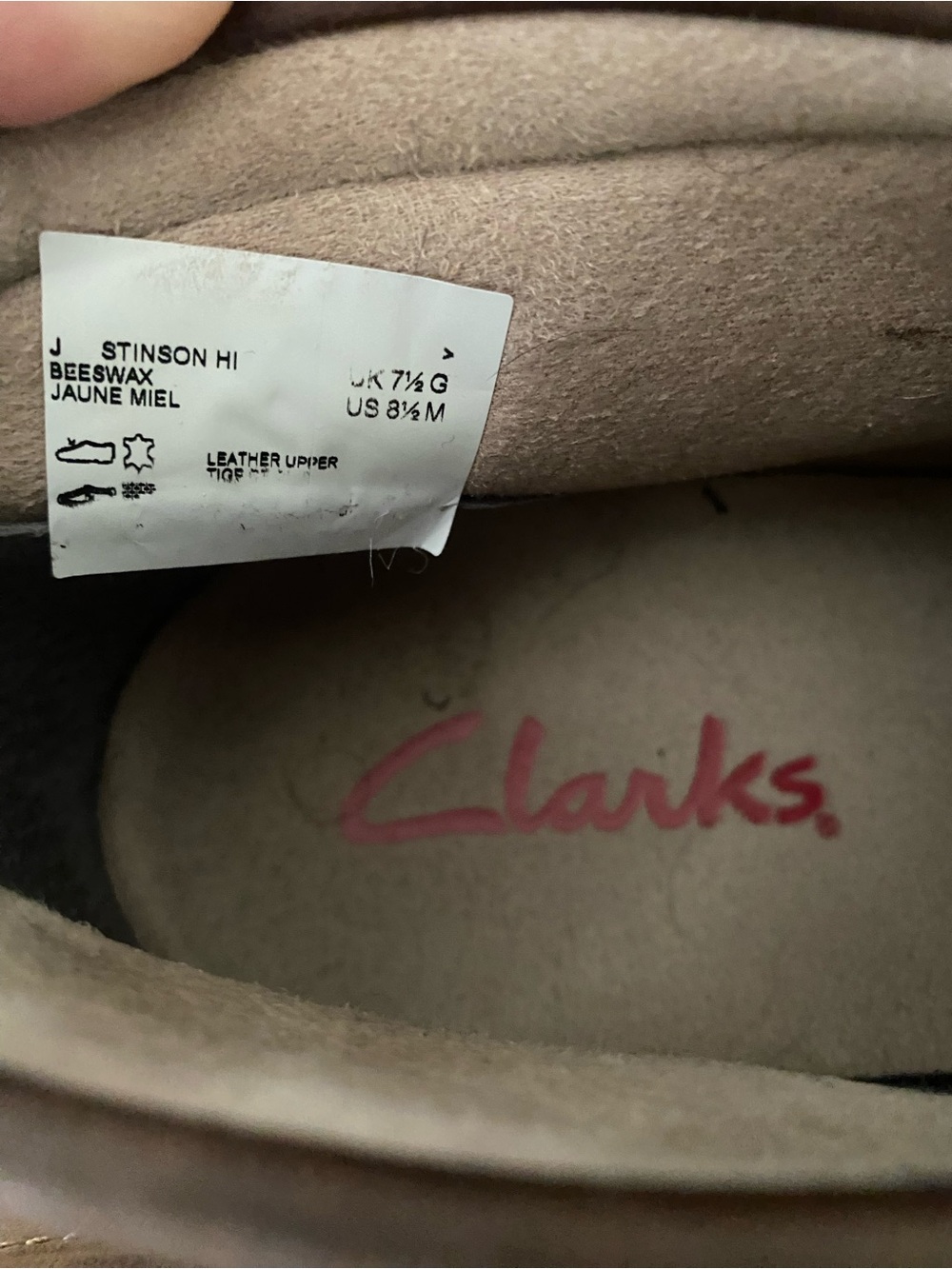 Clarks Stinson Hi Beeswax Leather Wallabee Chukka Boots Men’s 8.5M Crepe Sole - Picture 14 of 15